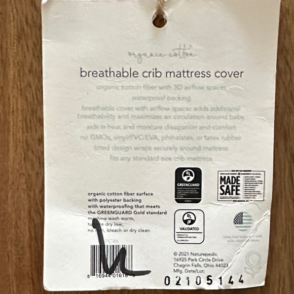 Naturepedic Breathable Crib Mattress Cover - Picture 2 of 9